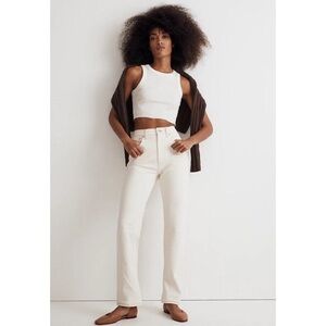 Madewell 90s Straight Jean Vintage Canvas Wash Cream Womens Size 32